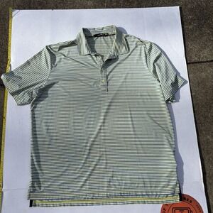 rlx ralph‎ lauren polo Golf Yellow Blue Stripped XXL  Men Performance Wicking